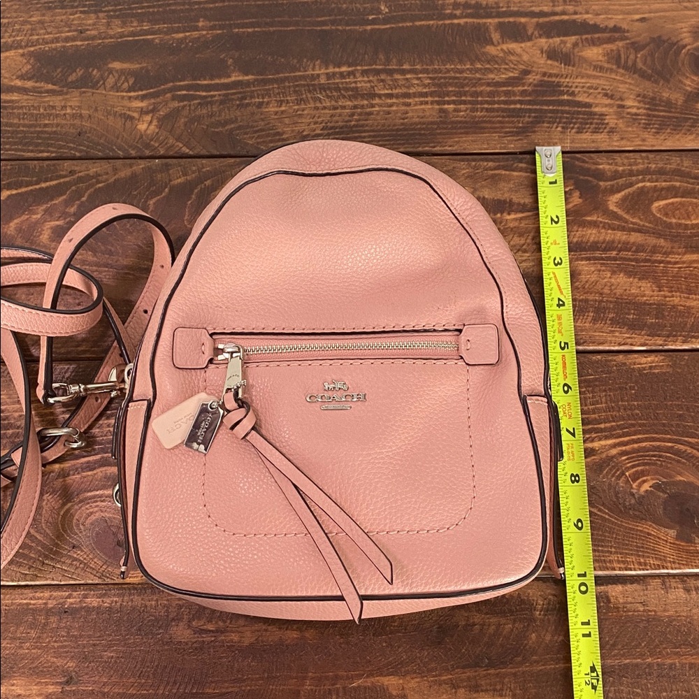 Coach Pink Pebbled Leather Mini Backpack - Picture 14 of 16